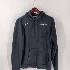 Nike Athena Volleyball Academy Kangaroo Pocket Pullover Hoodie Black Size M